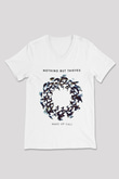Nothing But Thieves Baskılı Beyaz Unisex V Yaka Tişört - Tshirt