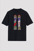 Notre Dame Katedrali Siyah Unisex Oversize Tişört T-Shirt
