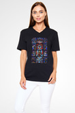 Notre Dame Katedrali Siyah Unisex V Yaka Tişört T-Shirt