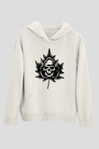 Obey the Brave Beyaz Unisex Kapüşonlu Sweatshirt