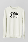 Obituary Beyaz Unisex Sweatshirt