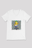 Odd Future Baskılı Beyaz V Yaka Unisex Tişört