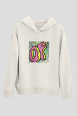 Odd Future Baskılı Unisex Beyaz Kapüşonlu Sweatshirt