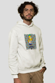 Odd Future Baskılı Unisex Beyaz Kapüşonlu Sweatshirt