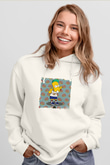 Odd Future Baskılı Unisex Beyaz Kapüşonlu Sweatshirt