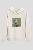 Odd Future Baskılı Unisex Beyaz Kapüşonlu Sweatshirt