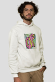 Odd Future Baskılı Unisex Beyaz Kapüşonlu Sweatshirt