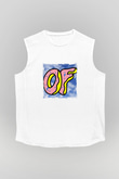 Odd Future Baskılı Unisex Beyaz Kolsuz Tişört