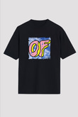 Odd Future Baskılı Unisex Oversize Siyah Tişört