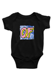 Odd Future Baskılı Unisex Siyah Bebek Body - Zıbın