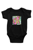 Odd Future Baskılı Unisex Siyah Bebek Body - Zıbın