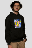 Odd Future Baskılı Unisex Siyah Hoodie