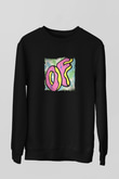 Odd Future Baskılı Unisex Siyah Sweatshirt