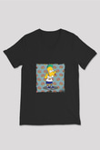 Odd Future Baskılı Unisex Siyah V Yaka Tişört