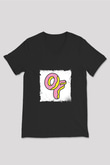 Odd Future Baskılı Unisex Siyah V Yaka Tişört