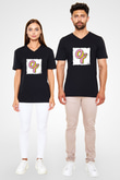 Odd Future Baskılı Unisex Siyah V Yaka Tişört