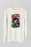 Ödül Avcısı Baskılı Unisex Beyaz Sweatshirt