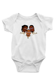 Offset Baskılı Beyaz Unisex Bebek Body - Zıbın