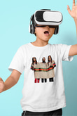 Offset Baskılı Beyaz Unisex Beyaz Çocuk Tişört - Tshirt