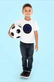 Oğlak Burcu Baskılı Beyaz Unisex Beyaz Çocuk Tişört - Tshirt