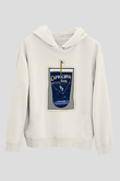 Oğlak Burcu Baskılı Beyaz Unisex Hoodie