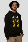 Oğlak Burcu Baskılı Unisex Siyah Hoodie