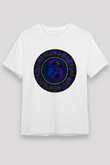 Oğlak Burcu Unisex Baskılı Beyaz Tişört - Tshirt