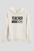 Öğretmen Beyaz Unisex Kapüşonlu Sweatshirt