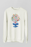 Öğretmen Beyaz Unisex Sweatshirt