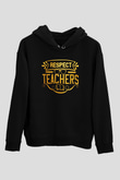 Öğretmen Siyah Unisex Kapüşonlu Sweatshirt