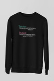 Öğretmen Siyah Unisex Sweatshirt