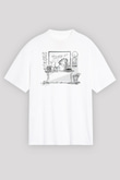 Öğretmenler Günü Baskılı Beyaz Unisex Oversize Tişört - Tshirt