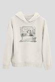Öğretmenler Günü Baskılı Beyaz Unisex Kapüşonlu Sweatshirt
