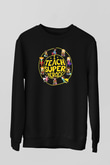 Öğretmenler Günü Baskılı Unisex Siyah Sweatshirt