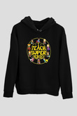 Öğretmenler Günü Baskılı Unisex Siyah Hoodie