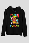 Öğretmenler Günü Baskılı Unisex Siyah Hoodie