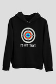 Okçuluk - Archery Baskılı Unisex Siyah Hoodie