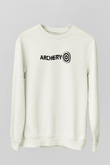 Okçuluk Baskılı Unisex Ekru Sweatshirt