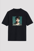 Oliver Heldens Baskılı Unisex Oversize Siyah Tişört