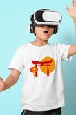 Om Baskılı Beyaz Unisex Beyaz Çocuk Tişört - Tshirt
