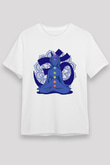 Om Baskılı Unisex Beyaz Tişört - Tshirt