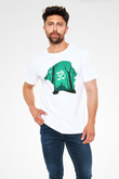 Om Baskılı Unisex Beyaz Tişört - Tshirt