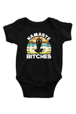 Om Baskılı Unisex Siyah Bebek Body - Zıbın