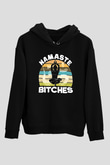 Om Baskılı Unisex Siyah Kapüşonlu Sweatshirt