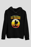 Om Baskılı Unisex Siyah Kapüşonlu Sweatshirt