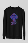 Om Baskılı Unisex Siyah Sweatshirt