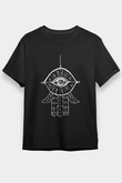 Om Baskılı Unisex Siyah Tişört - Tshirt