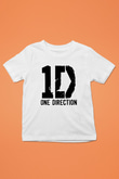 One Direction Baskılı Beyaz Unisex Çocuk Tişört