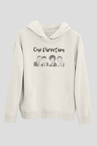 One Direction Beyaz Unisex Kapüşonlu Sweatshirt