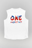 One Direction Beyaz Unisex Kolsuz Tişört